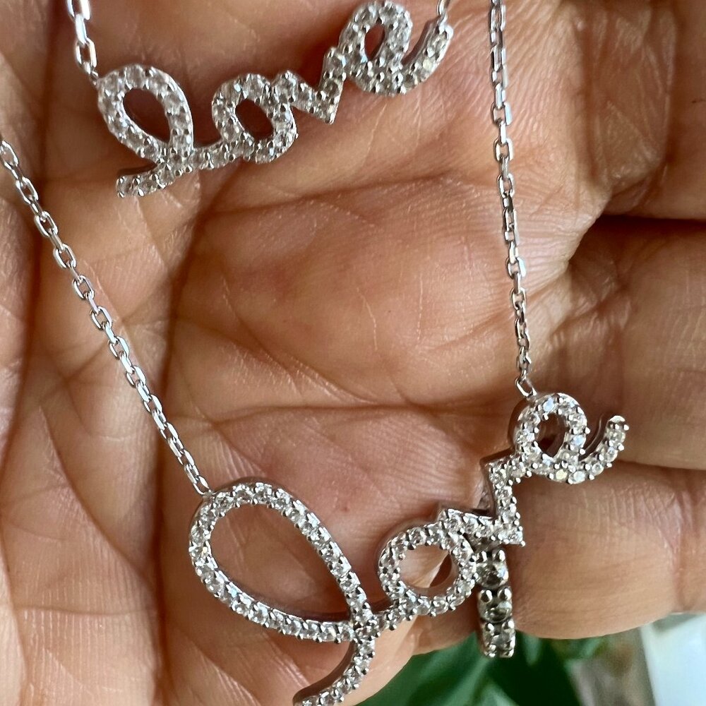 Love Script Necklace